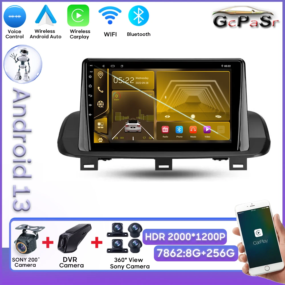 

Car Android For Nissan X-Trail xtrail X - Trail 4 T33 2021 Rogue 3 III 2020 - 2021 Stereo Head Unit GPS Navigation Carplay DSP