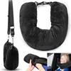 Travel Stuffable Neck Pillow Luggage Space-saving Portable Refillable Neck Support Cushion Car Train Airplane Headrest Pillow 1