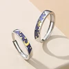 Fashion Couple Rings Sun Moon Open Adjustable Light Luxury Finger Ring For Women Jewelry Accessories Birthday Gift 4
