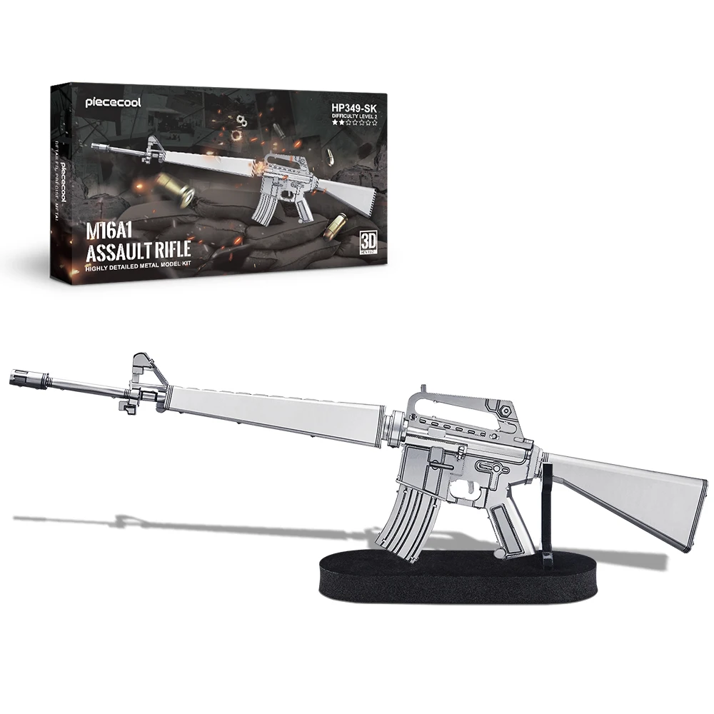 

Металлический 3D модельный набор Piececool M16A1, винтовка, пазлы, пазл, набор «сделай сам» для взрослых, игрушка-головоломка для коллекции