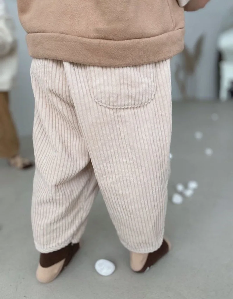 Baby Korean Style Pants Autumn Winter Padded Corduroy Boy's Pants Kids Corduroy Trousers Toddler Children Long