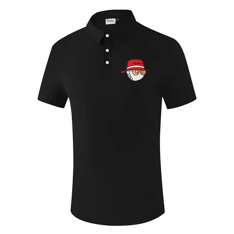 Summer T-shirt Quick Drying Collar T-shirt Sports Home Business Men's Short Sleeve Top Printed POLOT Shirt