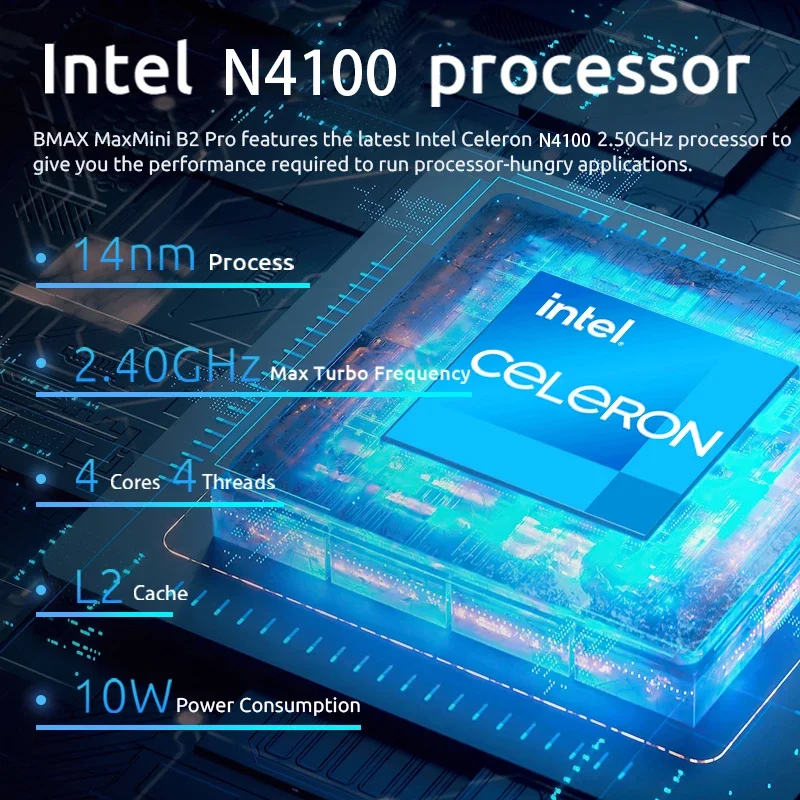 BMAX B2 Pro Mini Pc Computer Windows 11 PRO All In One HDMI
