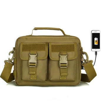Fanny USB Molle Military Bag Tactical Messenger Bags Belt Camping Outdoor Hunting Army Assualt Tactique Sling Bag Pack
