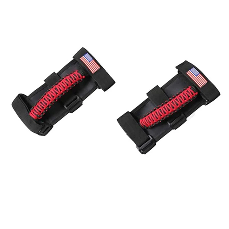 

Рулонная планка из Паракорда, рукоятки захвата для Jeep Wrangler JK TJ JL CJ YJ 1987-2020 JT UTV ATV, флаг