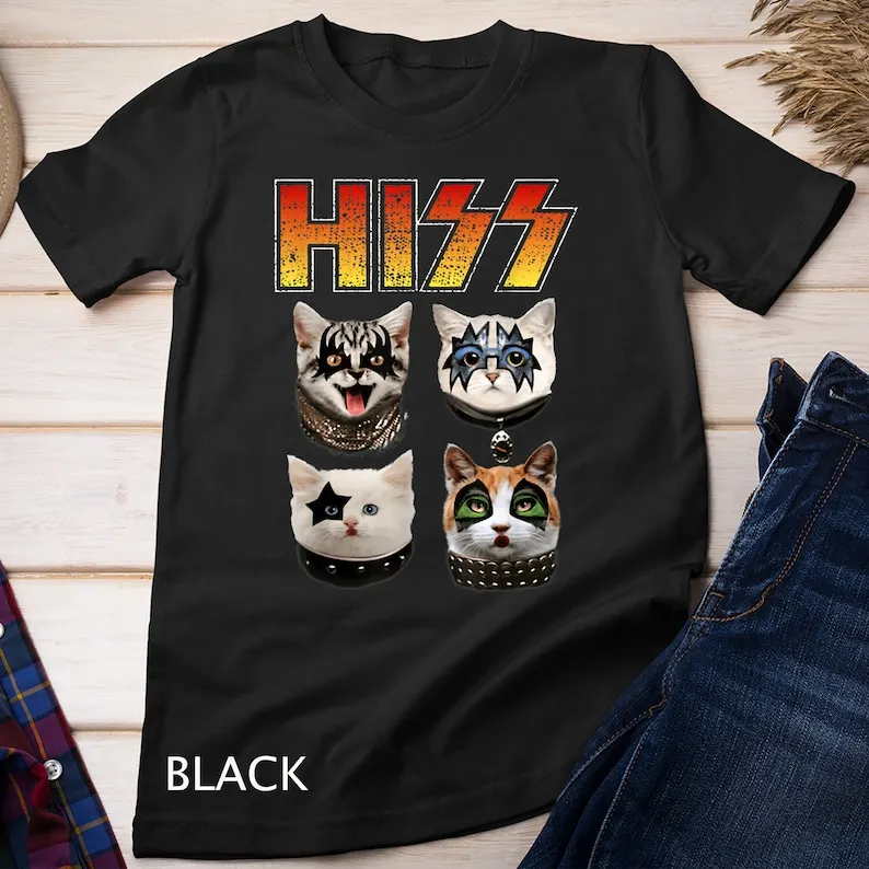 Hiss Funny Cat Lover Shirt Cool Cat Pet T-Shirt