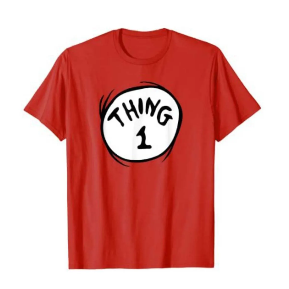 Anime Cosplay Kid Adult Thing 1 Thing 2 Red Tshirt Costume