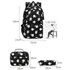 3PCS/Set  Aesthetic Backpack Kid Nylon Colorful Class School Bag for Girls Teenage Youth Backpack Children's School Pencil Cases 5