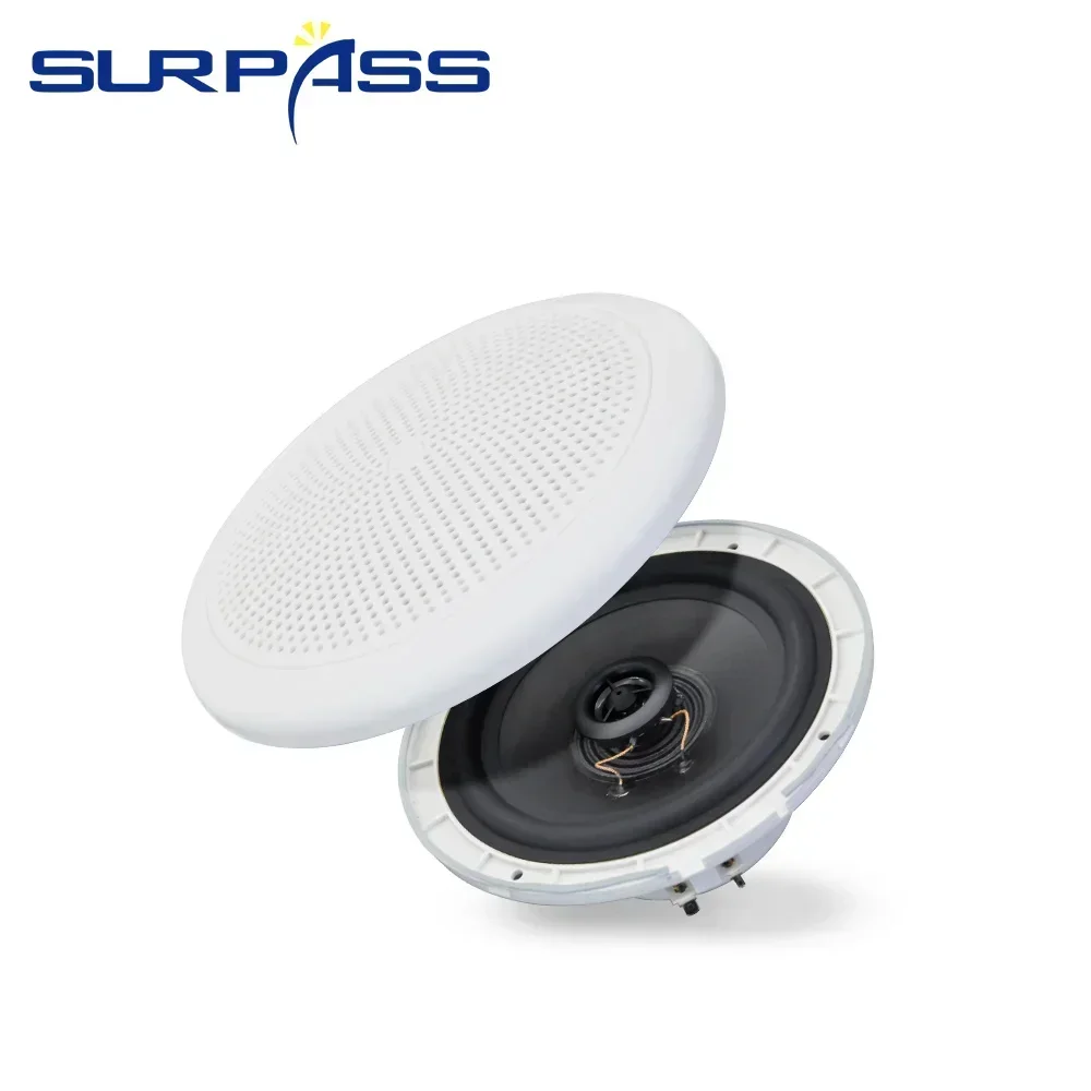 Wall ceiling speaker marine speakers 6inch 25W marine speakers IP44 boat speakers Waterproof Recessed Music ceiling Speaker for Yacht SPA Bathroom Shower Room Sauna