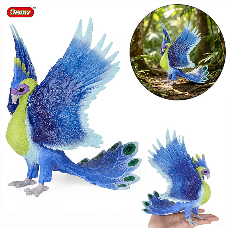 Majestic Mythical Figurine: Ice Wyvern and Phoenix Fantasy Beast Statue