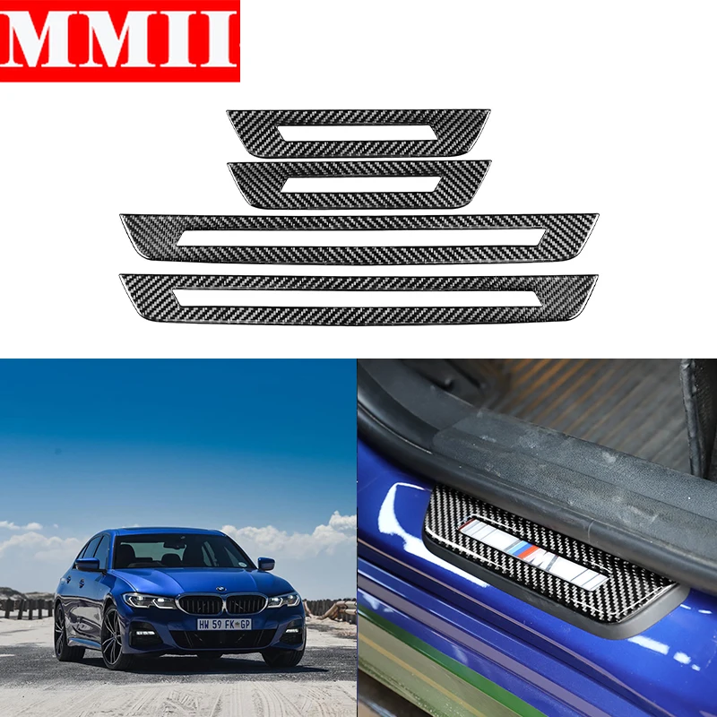 

RRX For BMW G20 G28 3 Series 2019-2021 Carbon Fiber Interior Trim Door Sill Threshold Strips Protect Cover Sticker Car Accessory