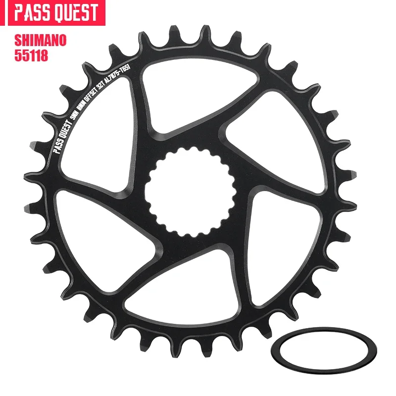 

PASS QUEST для SHIMANO M6100 M7100 M8100 M9100 прямая установка Кривошип узкая широкая цепь круглая Серебристая и черная