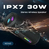 NOAVSUR 360° Surround Sound Bluetooth Speaker, Dual 15W Bass, IPX7 Waterproof ,Party Outdoor Camping EQ Adjustable 2
