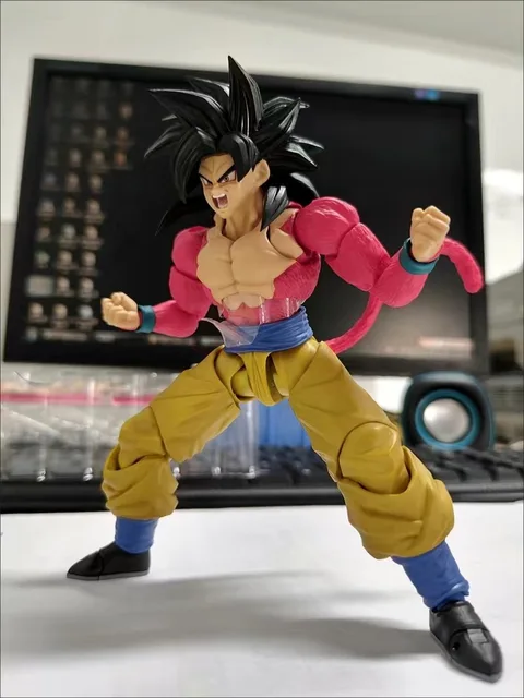 Bandai espíritos shf dragon ball gt super saiyan 4 filho goku kawaii anime  figura modelo dos desenhos animados figura de ação crianças brinquedos  colecionáveis - AliExpress