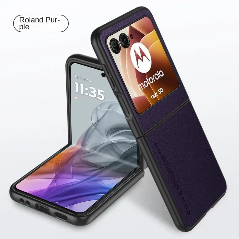 Elegant Shockproof Leather Phone Case - Premium Luxury Cover with Hard Plastic Protection