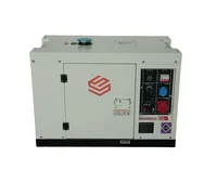 Générateur diesel marin silencieux portable YHS 10 kW, refroidissement par air, démarrage électrique, 3600 tr/min, pour bateau de petite taille, 220 V/380 V 50/60 Hz 3