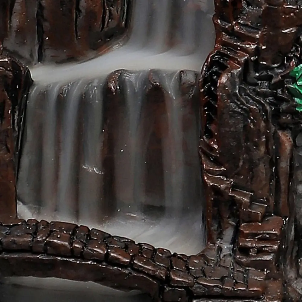 Chinese Style Incense Burner Craft Fragrance Waterfall Smoke Fairy Mountain Incense Holder Resin Yoga Retro Backflow Censer