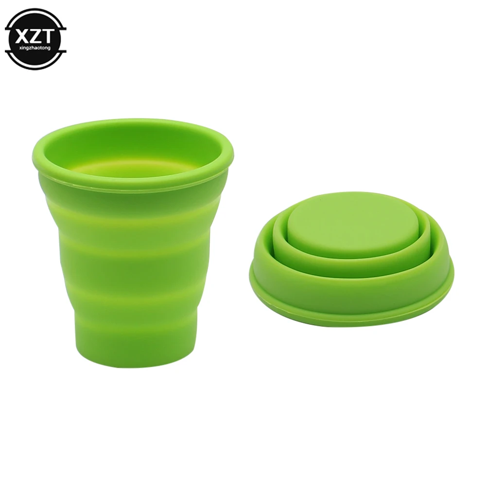 Portable Silicone Retractable Folding Cup 200ML High Temperature Resistant Outdoor Travel