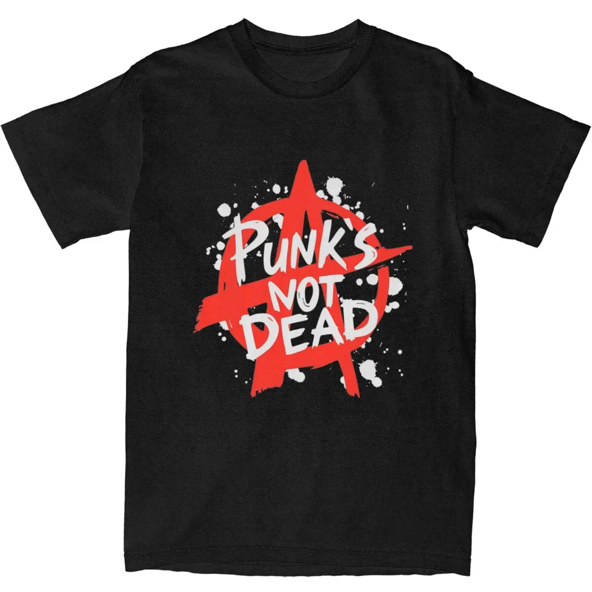 

Men's T Shirt Punk's Not Dead T Shirts Hip Hop 2024 New Album Beach Tees Vintage Pattern Cotton Tops Plus Size 5XL