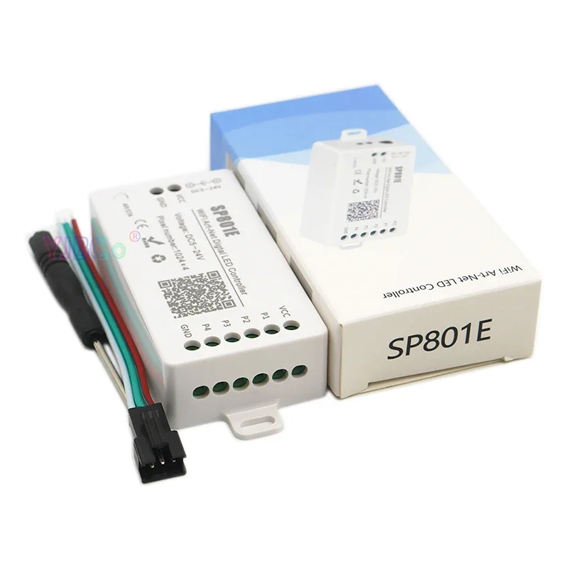 SP801E 5-24V LED Controller Use for WS2812B Light Strip LED Matrix Panel Module Programmable APP Control sp801e wifi art net magic led controller led matrix panel module ws2812b ws2811 light strip wireless control ios android dc5 24v