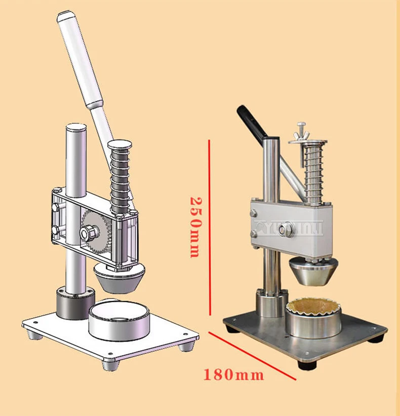 Description Picture 5 of itemCommercial Tartlet Forming Machine Manual Egg Tart Maker Baking Press Shape Machine Stainless Steel Snackautomaten