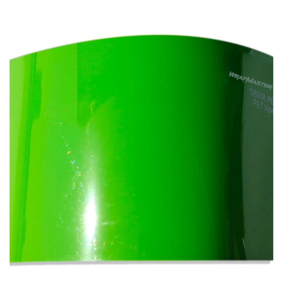 

PET Liner Vehicle Wrap Pricing Glossy Crystal Vinyl Carbon Fiber Vinyl Car Wrap Viper Green