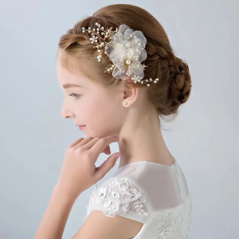 Children's wreath girl headband princess tiara crown decoration bride bridesmaid wedding photography holiday photo headdress hair accessory hair headdress bridal headwear hair band crown