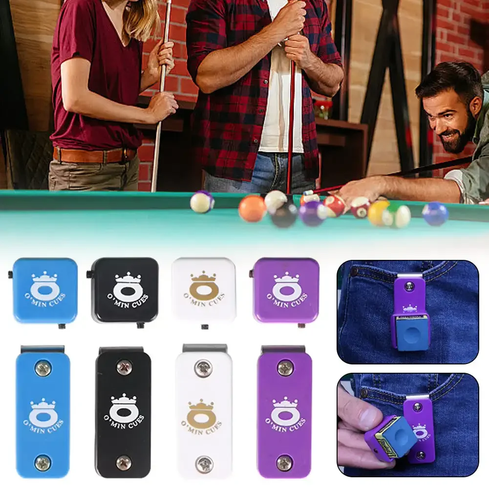 Billiard Magnetic Chalk Holder with Belt Clip Portable Chalk Case Mini with Wrench Pool Cue Snooker billiard accessories billiard storage box