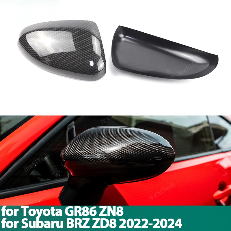 

Real Carbon Fiber Side wing Mirror cover Cap add-on for Toyota GR86 ZN8 Subaru BRZ ZD8 2022 2023 2024 2025