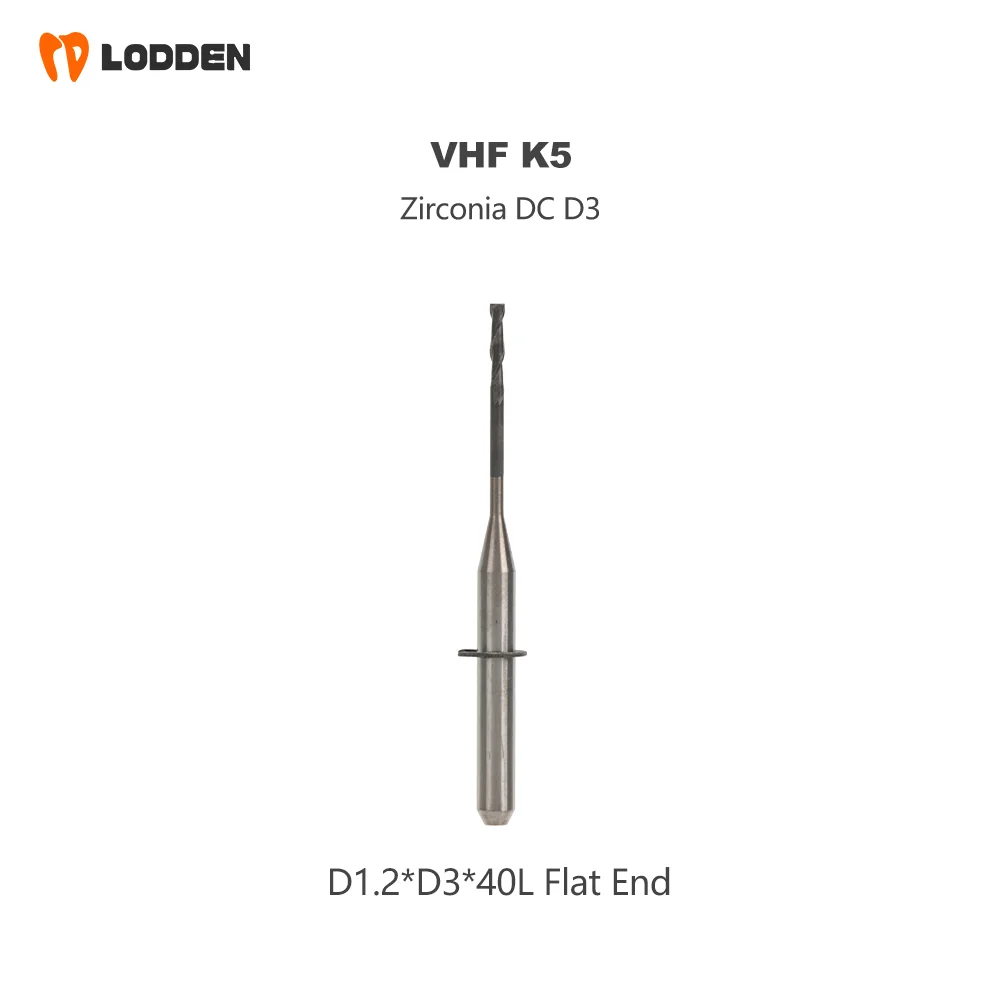 LODDEN VHF K5 Zahnbohrer Fräsen für Zirkonoxid PMMA Single Cut Dental Lab Schleifen Diamantbeschichtung D3 CAD CAM Fräsen Bohrer – Detail 6