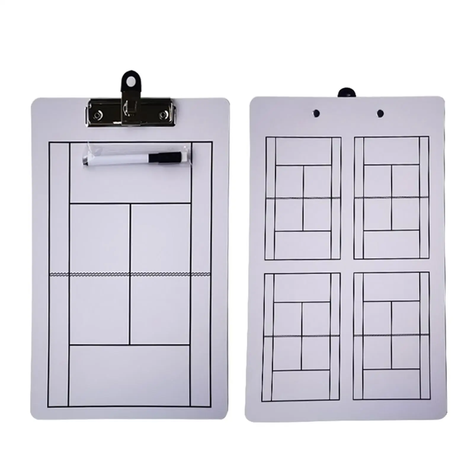 Tennis Coaching Boards Portable Rewritable Volleyball Soccer Coaches Reusable 35x22cm with Marker Pen Coaches Marker Whiteboard