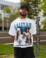 Aaliyah  Princess of R&B T-Shirt Men Women Summer Vintage Cotton Tops Tees Kids Fashion Short Sleeve Clothing Daily Streetwear 1