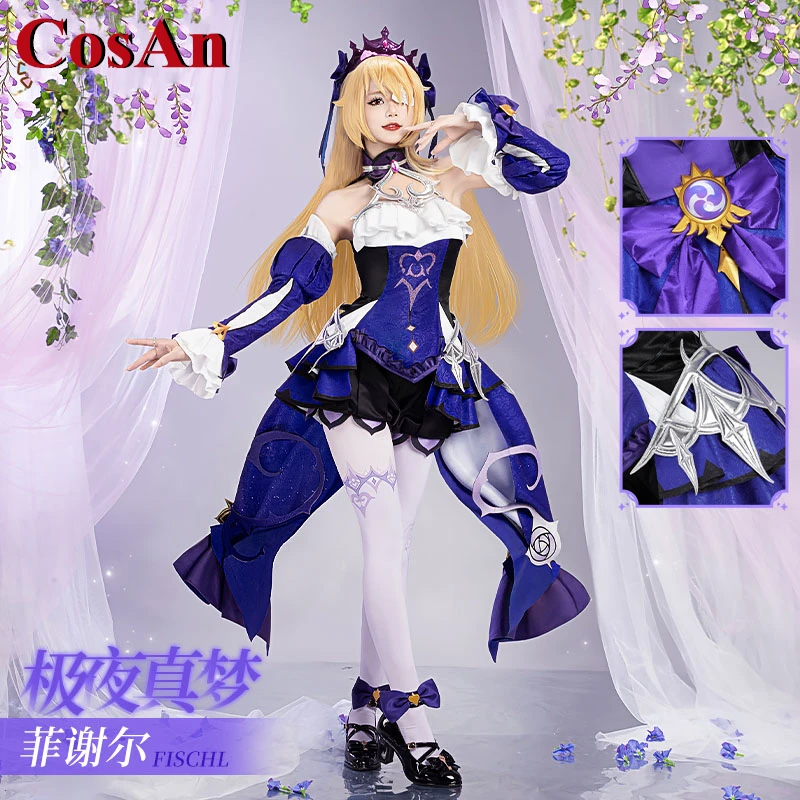 

CosAn Game Genshin Impact Fischl Косплей Костюм модное великолепное официальное платье для вечеринки