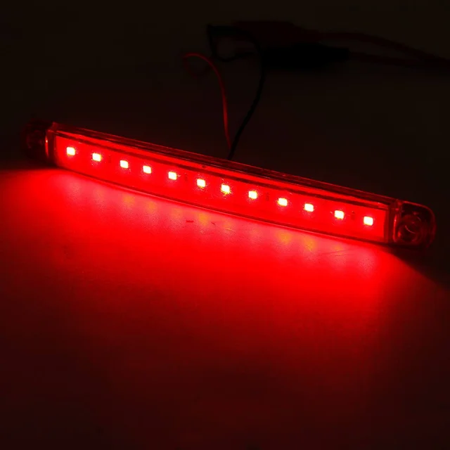 Indicatore Luminoso, 10 Pezzi Luci Laterali Per Camion A LED 12 Indicatori Di Direzione Laterali SMD Luci Di Posizione Luci Di Posizione 24V Anteriori Posteriori Per Auto(Rosso