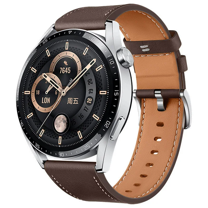 Premium Genuine Leather Watch Strap with Quick Release - 20mm/22mm, Unisex Timeless Design