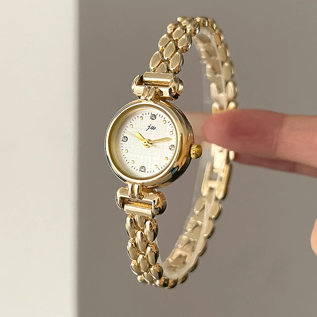 Women's Watch Simple Retro Bracelet Watches Small and Exquisite Versatile Steel Belt Ladies Fashion Quartz Clock Wristwatches - 3