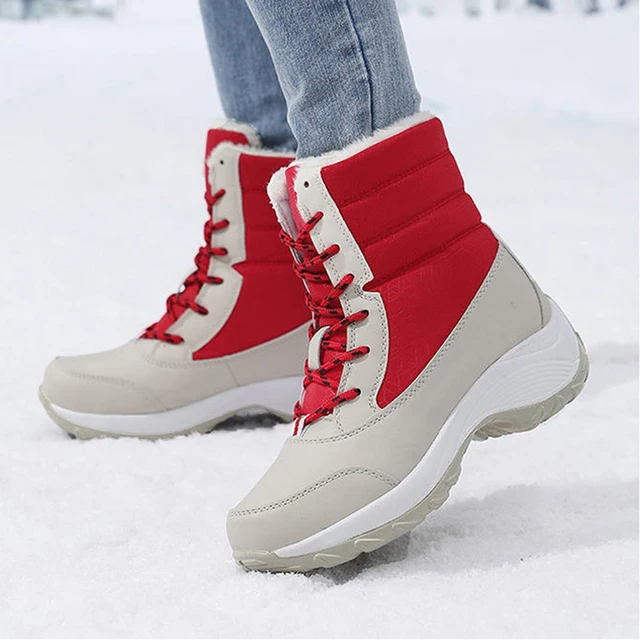 Snow Boots for Women Platform Shoes Boots Plush Keep Warm Women's Thigh High Boots Winter Ankle Boots Comfortable Walking Shoes 6