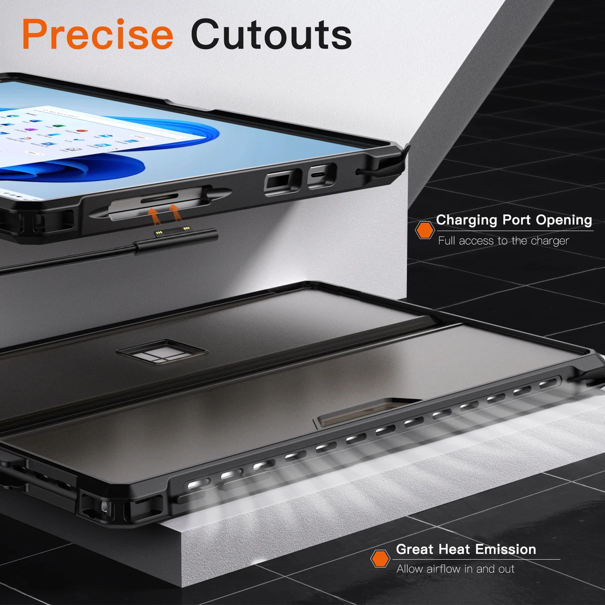 Casing untuk for Surface Pro 7 Plus Pro7 6 5 4 LTE All-in-One Rugged Cover Case with Pen Holder Kickstand Protective Case — view 6