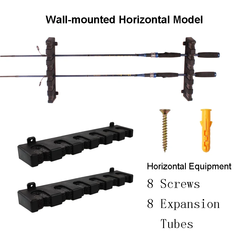 Fishing Rod Tools Vertical Display Stand 1Pcs Fishing Rod Holder Wall Hanging Fish Pole Rack