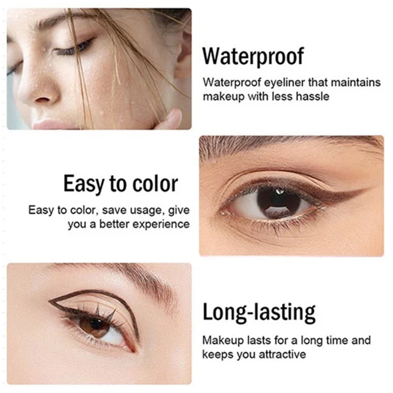 Waterproof Eyeliner Pencils Pen Smudge-Proof Long-Lasting Beginner-Friendly Eye Makeup High Pigment Black White eyeliner pencils,eyeliner pen