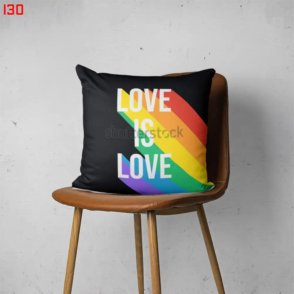 

PRIDE MONTH 00130 Customizable Bedroom Bed Sofa Hotel Car Lumbar Pillow Fashion Decorative Cover