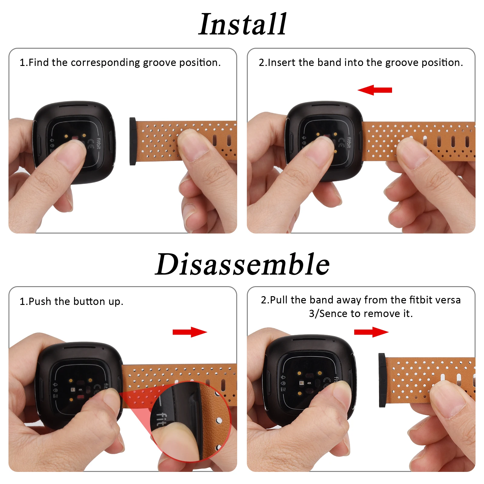 Breathable Leather Watch Strap - Premium Smartwatch Replacement Band