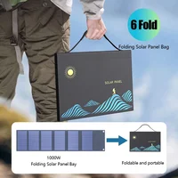 Panneau solaire 1000W, sac pliable Portable, sortie USB + DC, chargeur solaire, alimentation extérieure pour maison, générateur d'énergie pour téléphone Portable 4