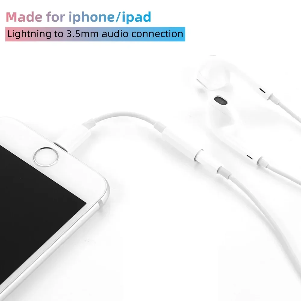 Jack Headphone Connector Converter 8pin to 3.5mm AUX Adapter iPhone 15 14 13 12 Pro Max Mini XS XR X Lighting to 3.5 mm lightning to headphone adapter 3.5mm audio adapter audio headphone adapter