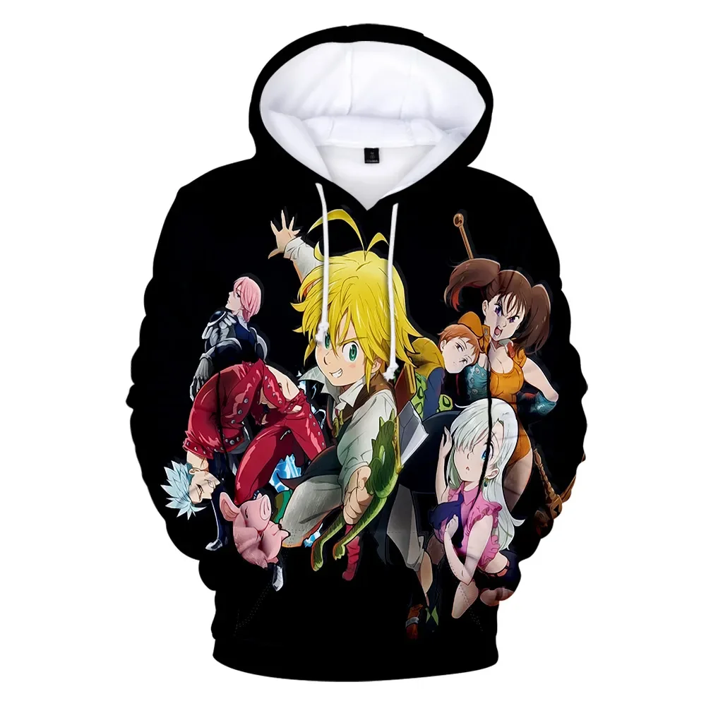 Suitable Autumn Hoodie 3D Comic The Seven Deadly Sins Hoodies Men Sweatshirts Women  Hot Hooded 3D boys girls Streetwear Hoodies