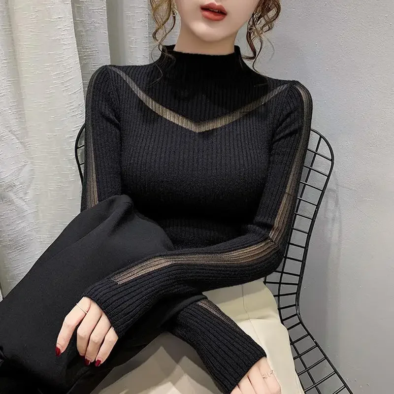 

Turtleneck V-neck Knit Sweater for Ladies, Fashionable Innerwear, Autumn and Winter, New Arrival, 2023