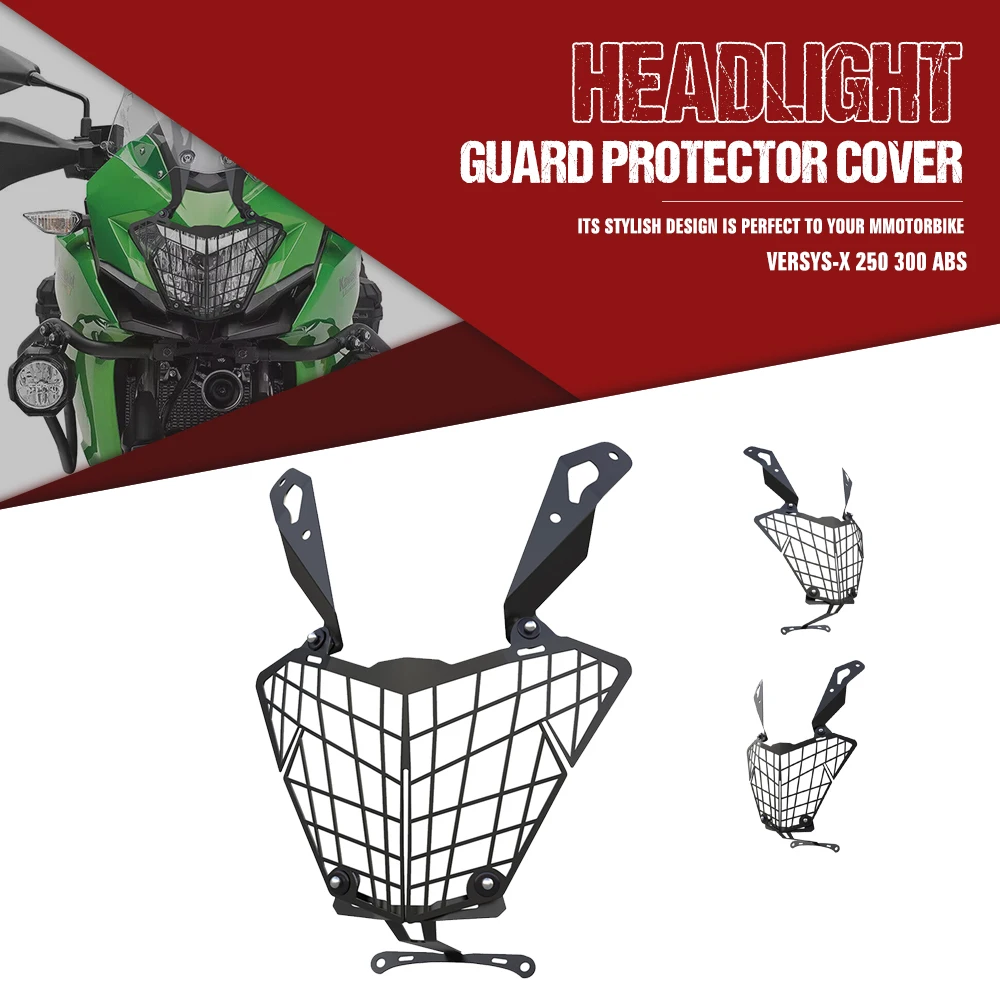 

For kawasaki VERSYS-X 250 ABS VERSYS-X 300 ABS 2017 2018 2019-2023 Motorcycle Headlight Guard Protection Grill Protector Grille