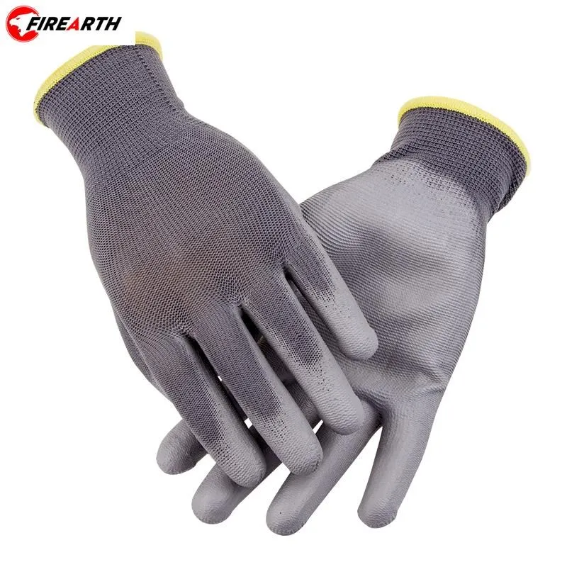 

Garden Work Gloves Security Protection Gloves ECO Grey Polyester PU Glove For Industrial Gardening Automotive Transportation