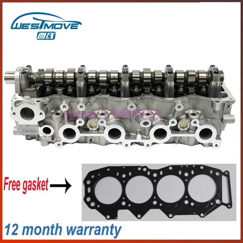 complete cylinder head assembly for Ford Ranger Mazda MPV B2500 2499CC 2.5 D SOHC 12V 1998- engine : WL WLT WL1110100E 908 744
