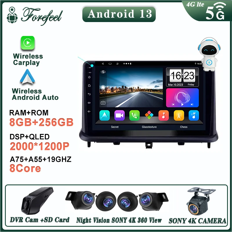 

Android 13 For Changan Alsvin V7 2014 - 2018 Carplay Multimedia Car Vehicle Monitor Autoradio Screen TV Navigation Stereo Radio